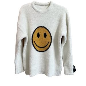 ComfyLuxe Women’s or Teens Long Sleeve Microfiber Soft Smiley Face Oversized M/L